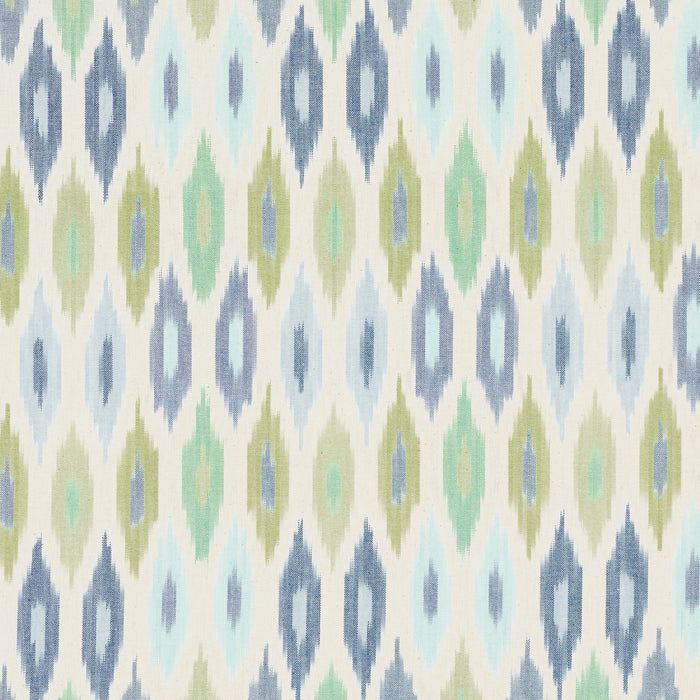 Schumacher Sunara Ikat Peacock Fabric 3471002