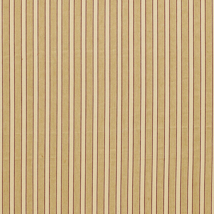 Schumacher Antique Ticking Stripe Sandalwood Fabric 3475001