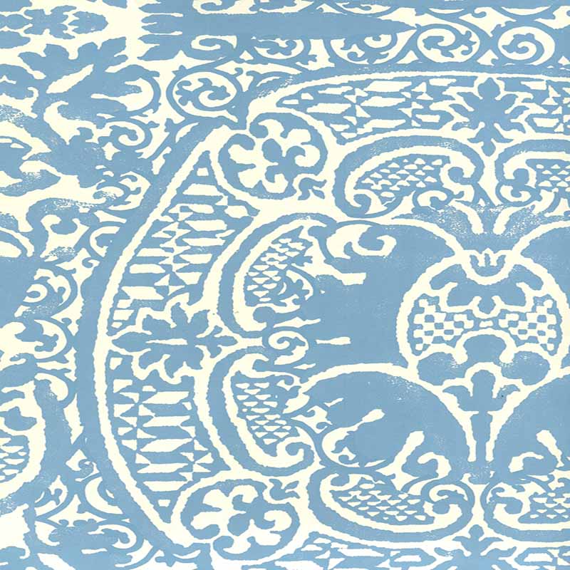 Quadrille Veneto Denim Blue Wallpaper 352000W-17OWP