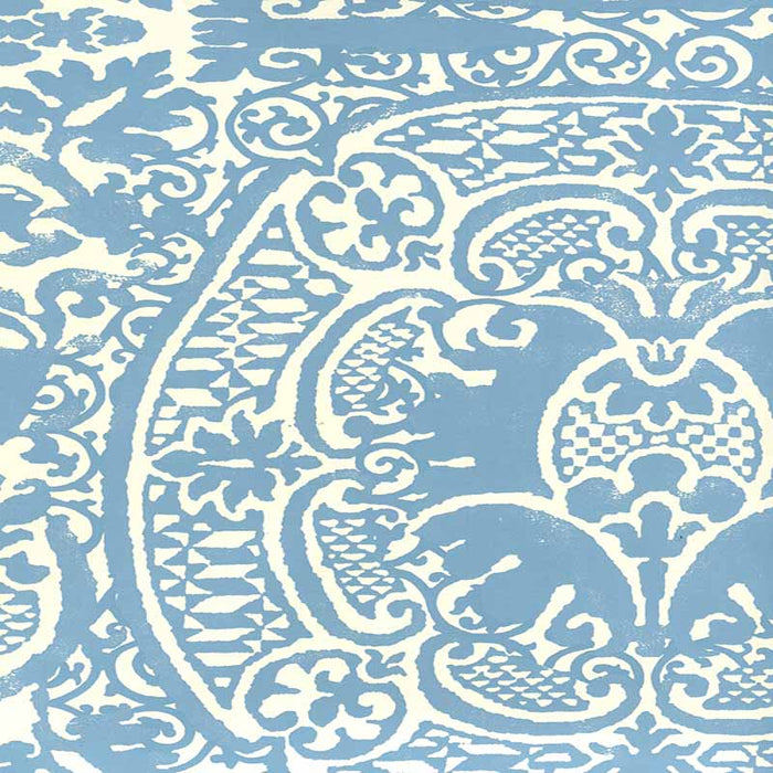 Quadrille Veneto Denim Blue Wallpaper 352000W-17OWP