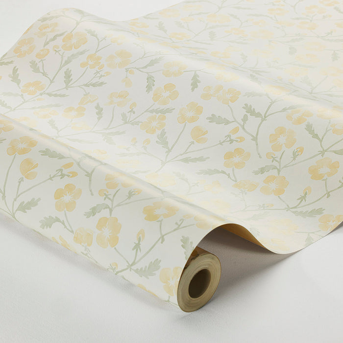 Schumacher Mira Yellow Wallpaper Sample 3965