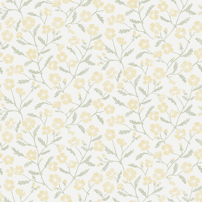 Schumacher Mira Yellow Wallpaper 3965