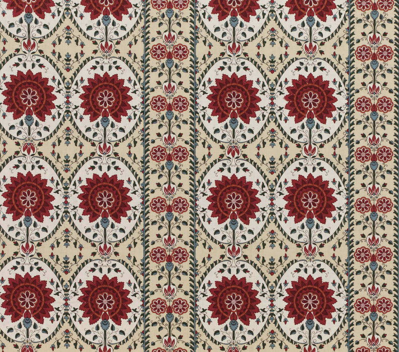 Braquenie Tajmahal - Rayure Grenat Fabric Sample B1854001