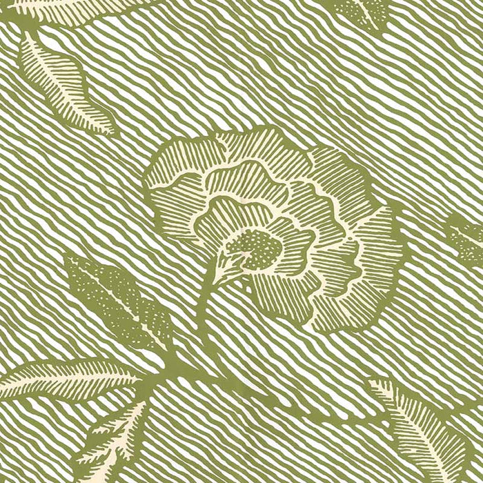 China Seas Flores Ii New Green Cream Wallpaper 4060M-03WP