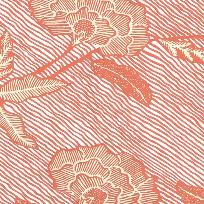 China Seas Flores Ii Orange Cream Wallpaper 4060M-04WP