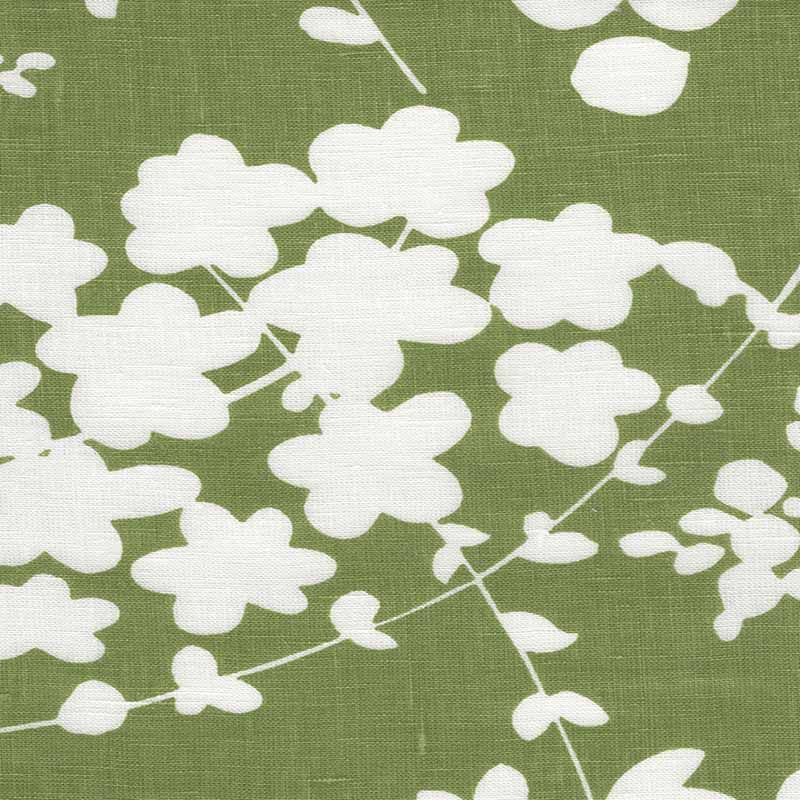 China Seas Lysette Reverse Palm Green Fabric 4101-03WL