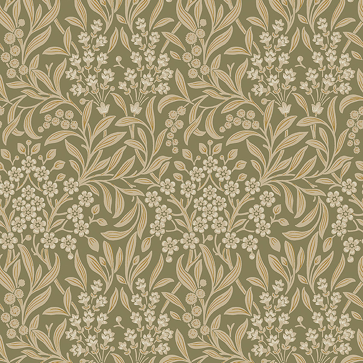 Schumacher Kryddhyllan Leaf Wallpaper Sample 4183