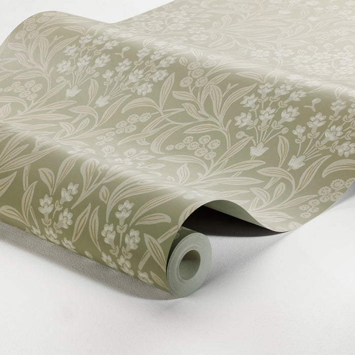 Schumacher Kryddhyllan Sage Wallpaper 4184