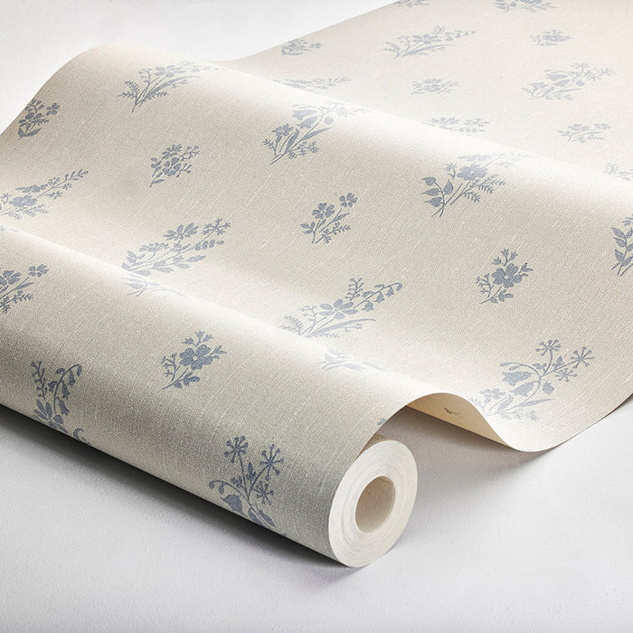 Schumacher Petit Fleurs Blue Wallpaper 4264