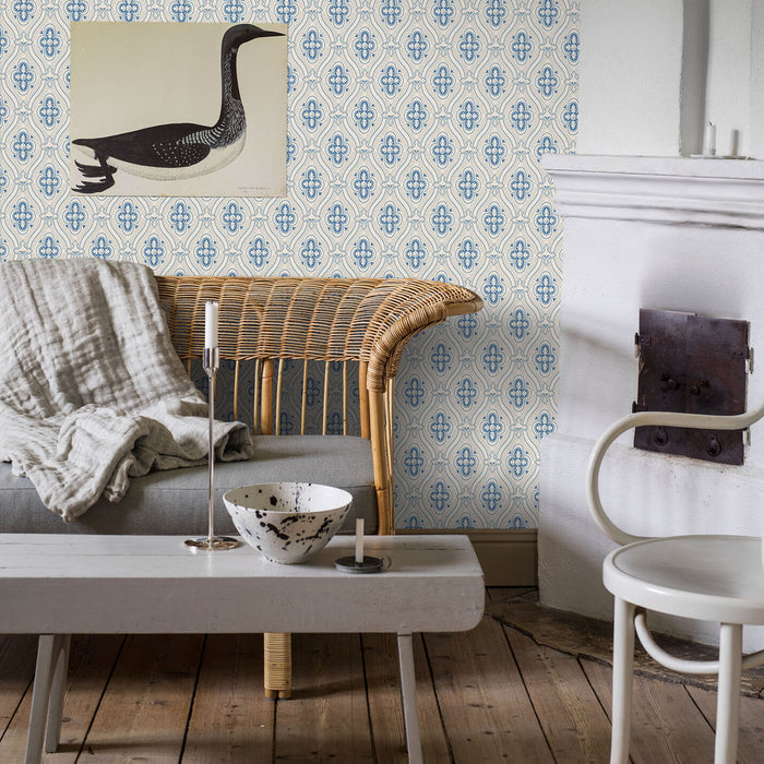 Schumacher Pigkammaren Blue Wallpaper 4527