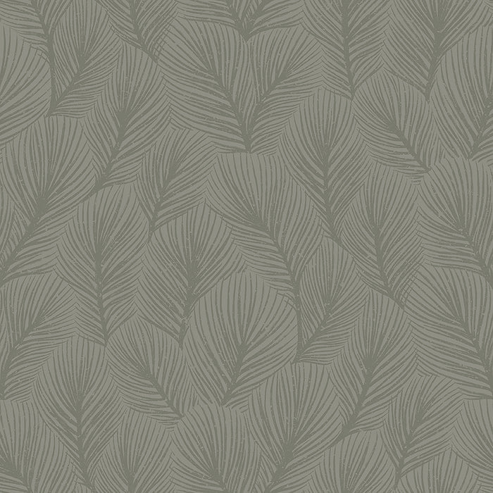 Schumacher Pine Tree Sage Wallpaper Sample 4704