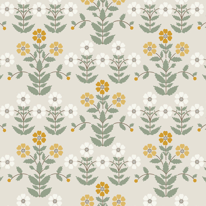 Schumacher Sippor Ochre And Stone Wallpaper 4811