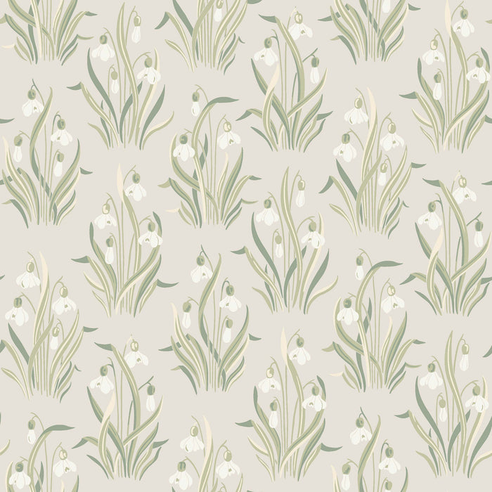 Schumacher SnoDroppe Leaf Wallpaper 4835