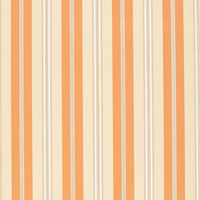 Schumacher Chalon Stripe Coral Wallpaper 5002485