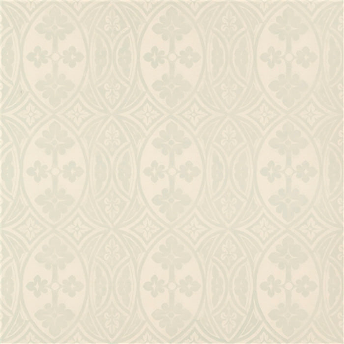 Jasper Gothic Cyan on Butter Cream Wallpaper Sample 5003-03