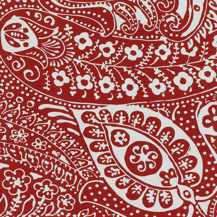 Schumacher Paisley Print Red Wallpaper 5003191