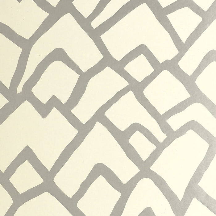 Schumacher Zimba Silver Wallpaper Sample 5003300