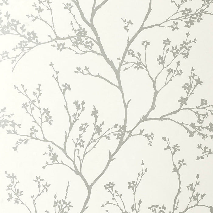 Schumacher Twiggy Silver Wallpaper 5003340