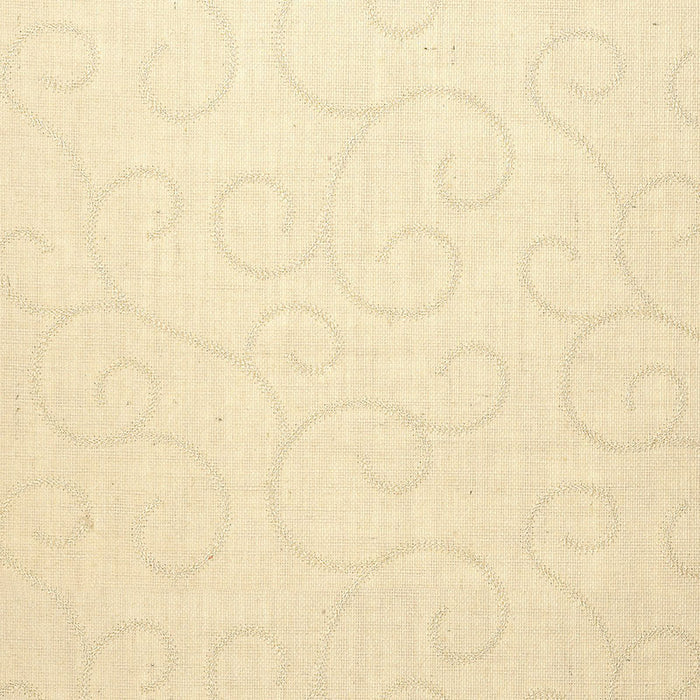 Schumacher Adhafera Scroll Oatmeal Wallpaper 5003540