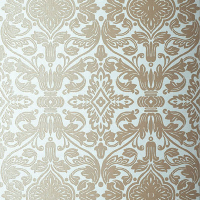 Schumacher Varenna Damask Robin's Egg Wallpaper 5003602