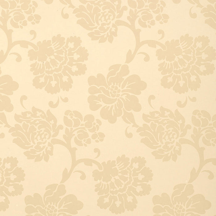 Schumacher Albero Floreale Damask Bisque Wallpaper 5003623