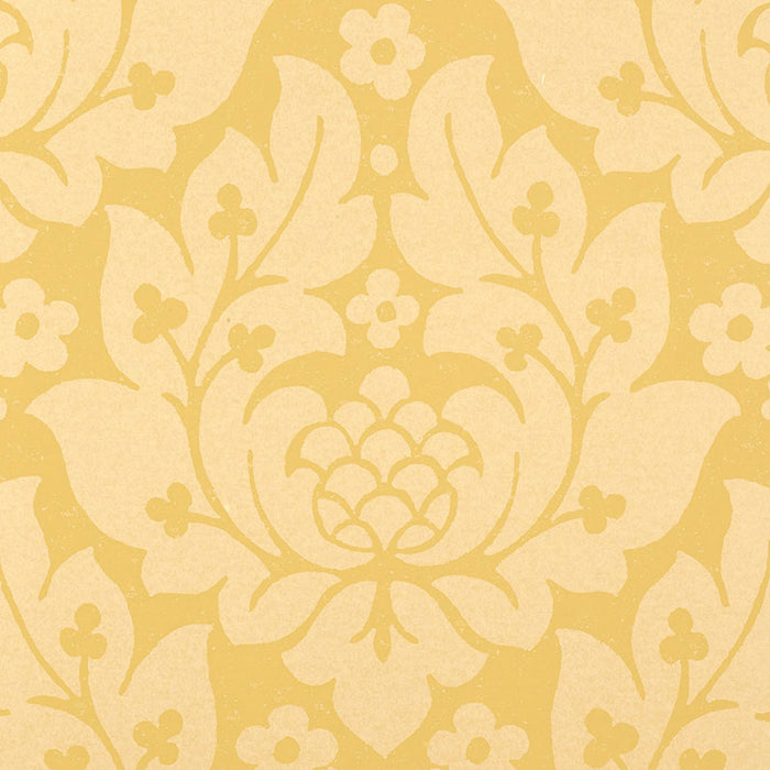 Schumacher Fiore Damask Buttercup Wallpaper 5003671