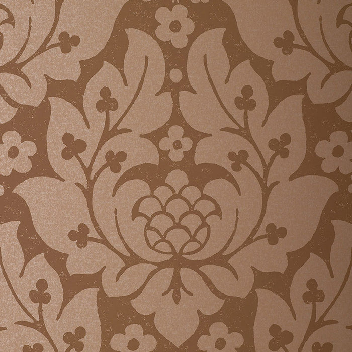 Schumacher Fiore Damask Mocha Wallpaper 5003673