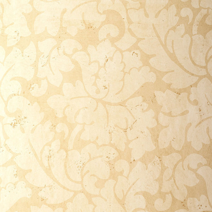 Schumacher Tolomei Damask Sand Wallpaper 5003691