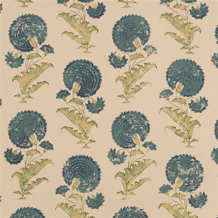 Jasper Indian Flower Blue Wallpaper Sample 5004-01