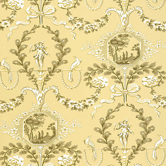 Schumacher Jester Arabesque Sunlight Wallpaper 5004112