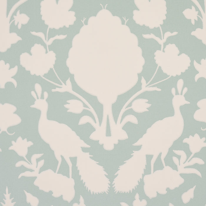 Schumacher Chenonceau Aquamarine Wallpaper 5004122