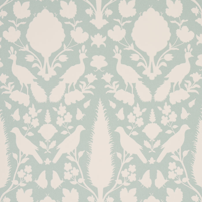 Schumacher Chenonceau Aquamarine Wallpaper 5004122