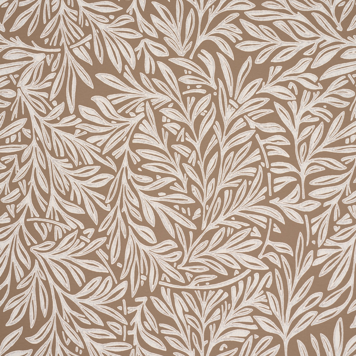 Schumacher Willow Leaf Mocha Wallpaper 5004138