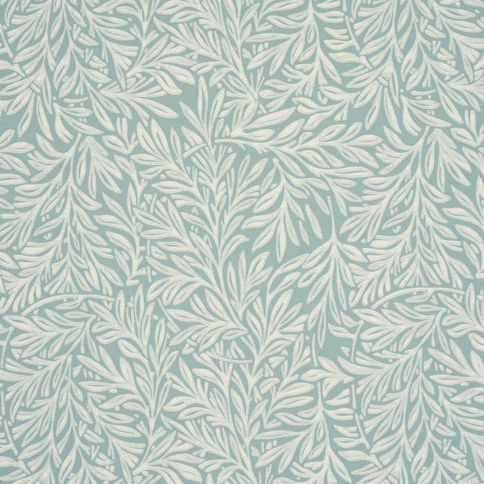 Schumacher Willow Leaf Aqua Wallpaper Sample 5004139