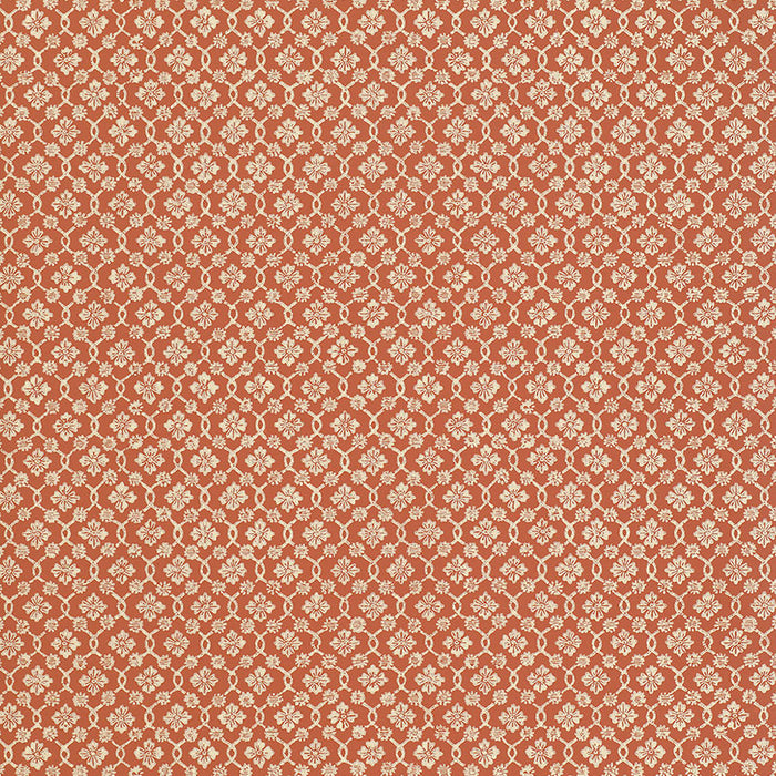 Schumacher Harbury Trellis Coral Wallpaper 5004145