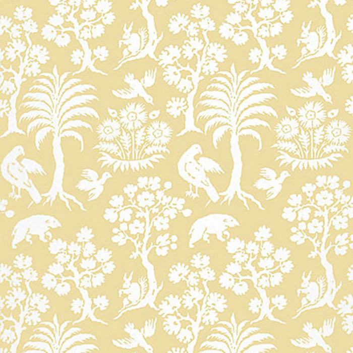 Schumacher Palm Damask Sunlight Wallpaper 5004351