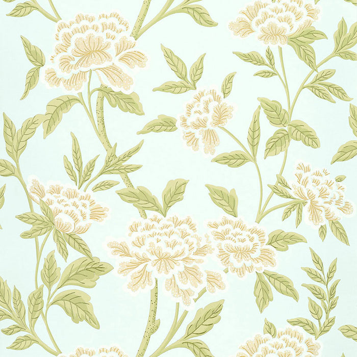 Schumacher Whitney Floral Aqua Wallpaper 5004382