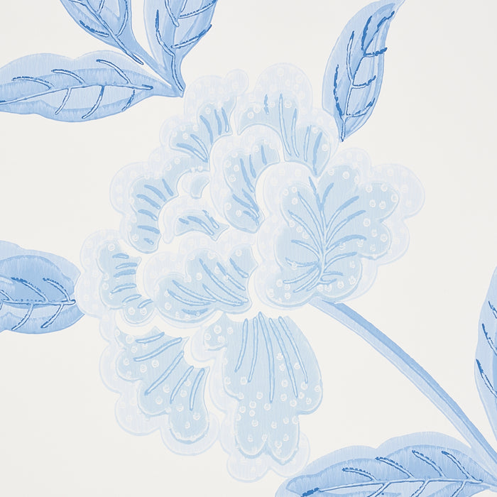 Schumacher Whitney Floral Blue Wallpaper 5004385