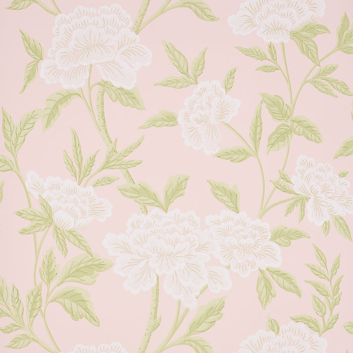 Schumacher Whitney Floral Blush Wallpaper 5004386