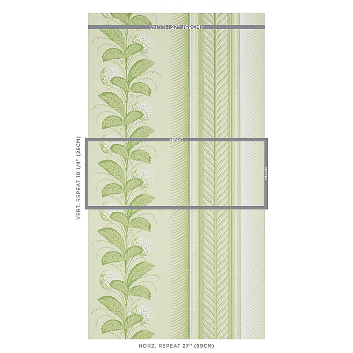 Schumacher Hydrangea Drape Green Wallpaper 5004456