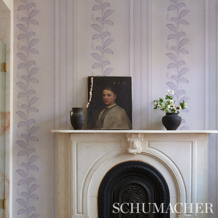 Schumacher Hydrangea Drape Lilac Wallpaper 5004457