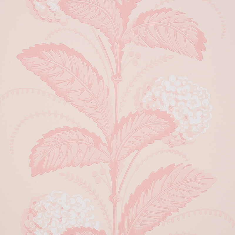 Schumacher Hydrangea Drape Blush Wallpaper 5004458