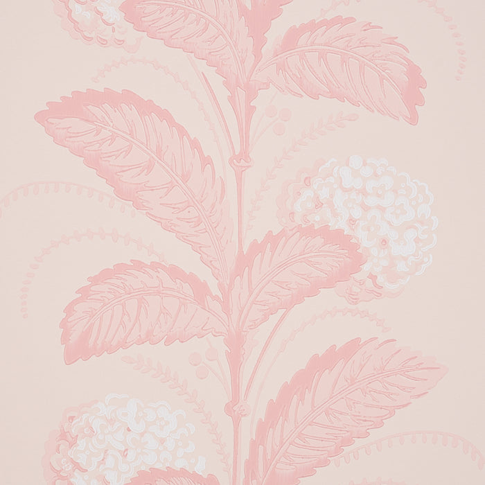 Schumacher Hydrangea Drape Blush Wallpaper 5004458