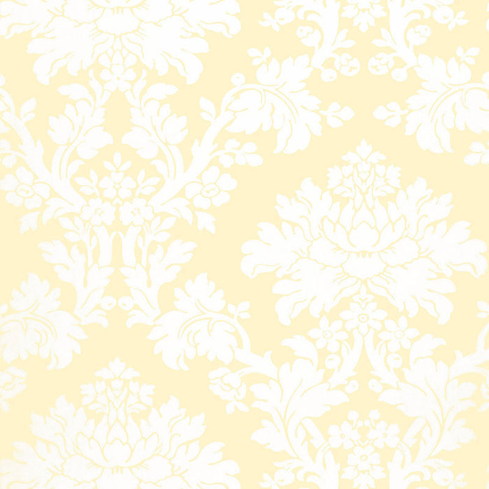 Schumacher Tierni Damask Buttercup Wallpaper 5004461