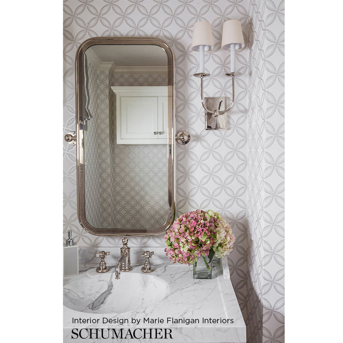 Schumacher Spherica Parchment Wallpaper 5005130