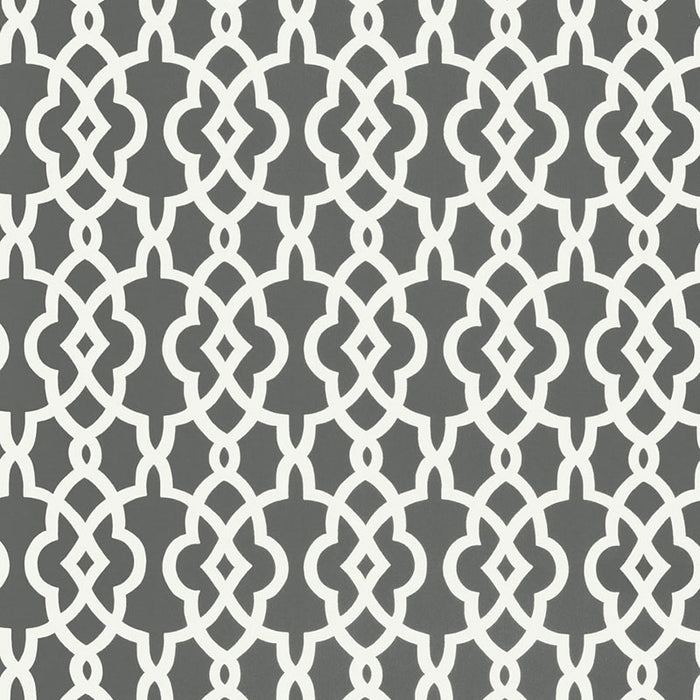 Schumacher Summer Palace Fret Smoke Wallpaper 5005141