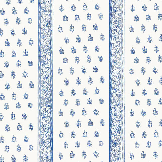 Schumacher Katsura Stripe Delft Wallpaper 5005201