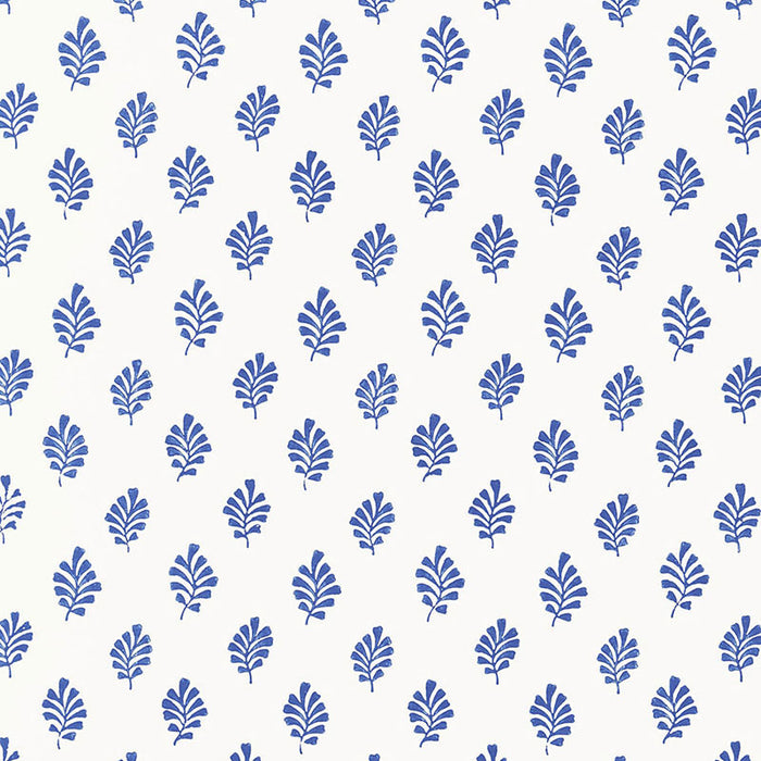 Schumacher Bakara Leaf Delft Wallpaper 5005231