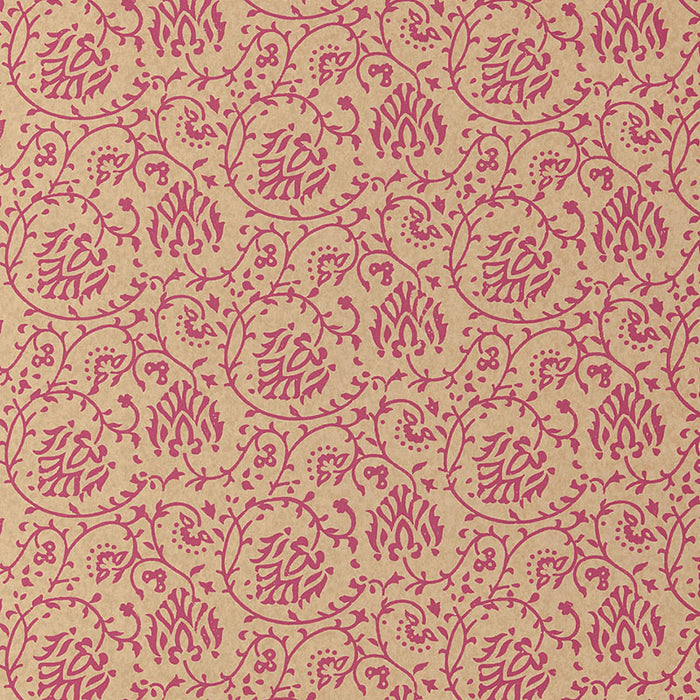 Schumacher Sarana Vine Cerise Wallpaper 5005273