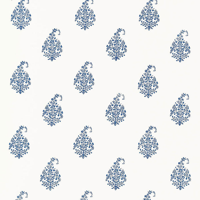 Schumacher Kerala Paisley Delft Wallpaper 5005281